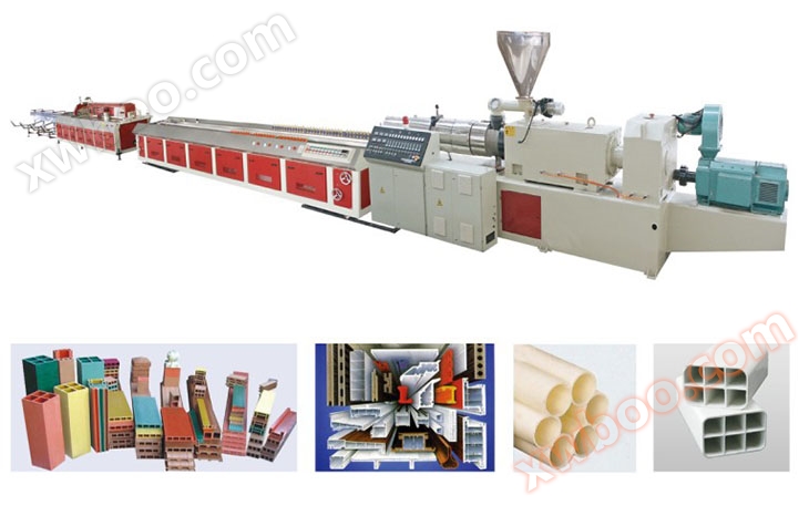 PVC profiles and wood plastic extrusion production line